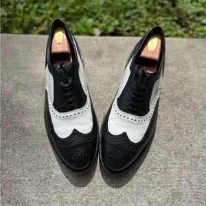 Allen Edmonds Black & White Broadstreet Spectator Shoes US size 11 EEE